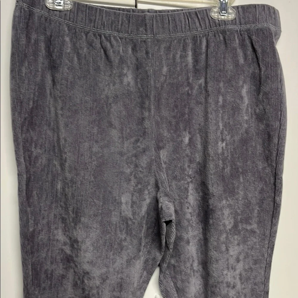 Coldwater Creek Gray Faux Suede Leggings Women’s Size Large Pull On Stretch